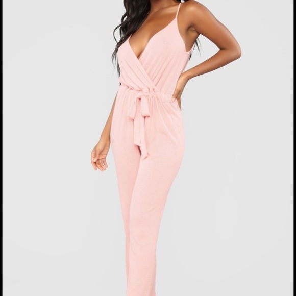 HOSTPICK!🌸Cozy pink wrap front romper - Picture 1 of 5